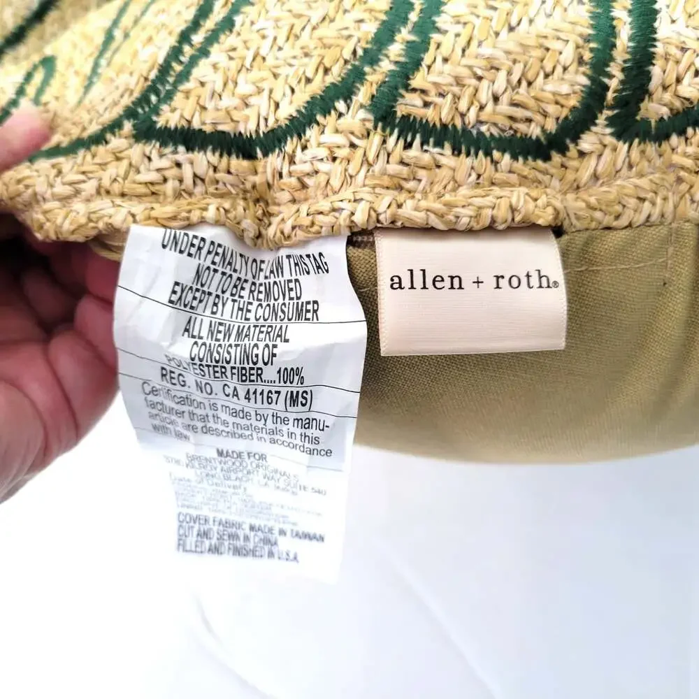Allen + Roth Palm Leaf Pillows Set Of 2 Throw Monstera Philodendron Tropical